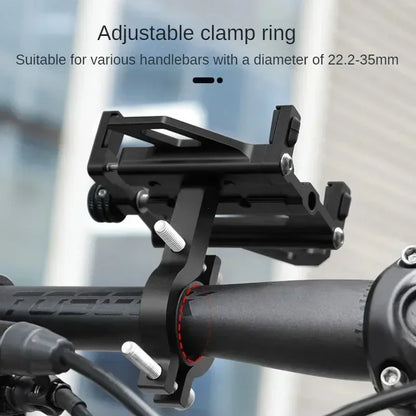 Bike Phone Mount Universal Motorcycle Handlebar Mount Cell Phone Holder 360° Rotation for 4.5-7 Inch Smartphone