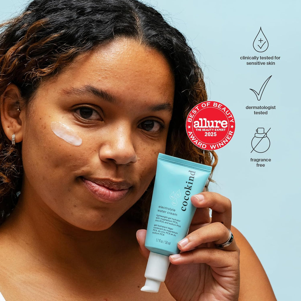 Electrolyte Water Cream | Lightweight Water Gel Moisturizer | Balanced Hydrating Day Cream for All Skin Types | 1.7 Fl Oz | Lightweight Water Gel Moisturizer, Balanced Hydrating Day Cream for All Skin Types, Facial Moisturizing Cream