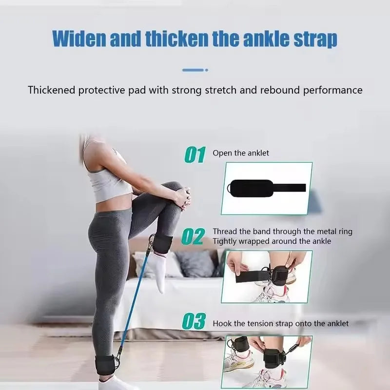Ankle Bands Resistance Bands for Leg Butt Training Legs Resistance Bands with Ankle Strap for Women &amp; Men Glutes Workout
