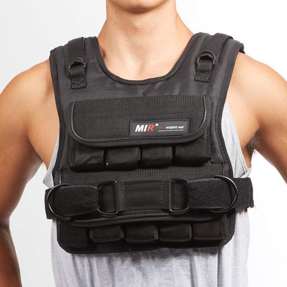 Mir Short Weighted Vest with Zipper Option Solid Iron Weights Workout Vest 20Lbs