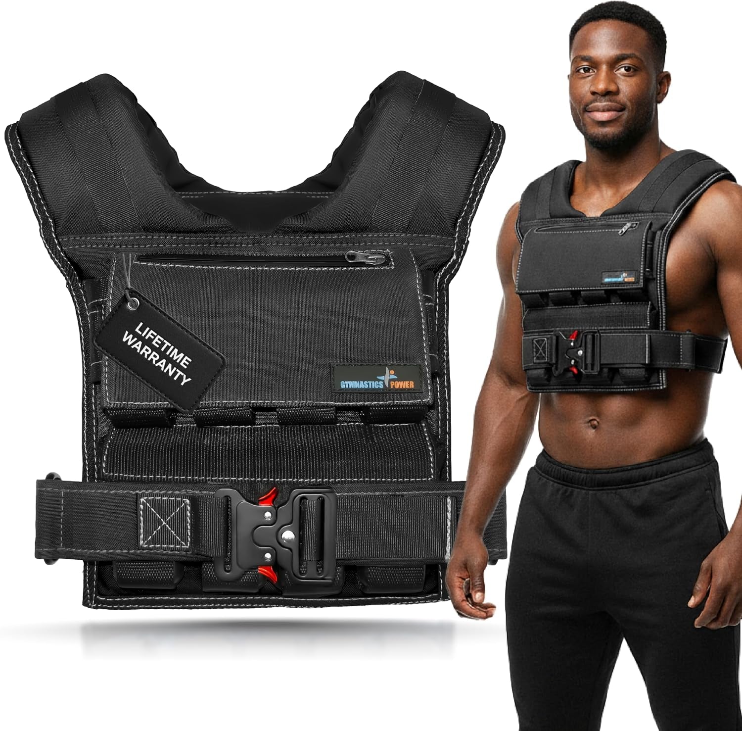 Weighted Vest Adjustable for Men and Women – Workout Weight Training Vest for Fitness, Running, Strength, Exercise & Cross Training