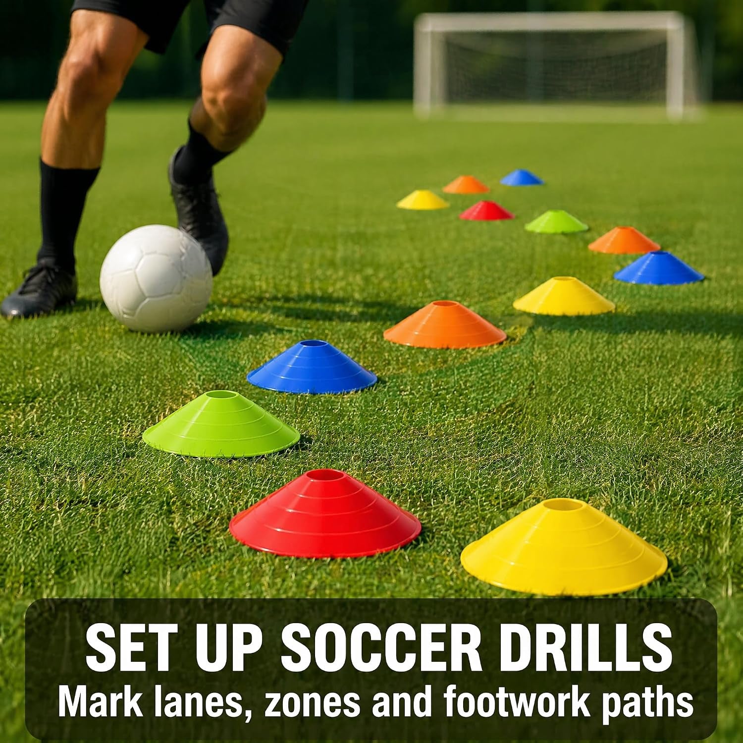 60/120 Pack Agile Soccer Cones with Portable Bags & Brackets,Sports Cones,Cones for Sports Training，Soccer Cones for Training，Soccer Training Equipment，Agile Soccer Cones Used for Football Training