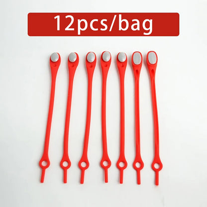 12Pcs Stretch Silicone Shoelaces No Tie Shoe Laces Elastic Laces Sneakers Adults Kids Lazy Shoelace for Shoes Rubber Zapatillas