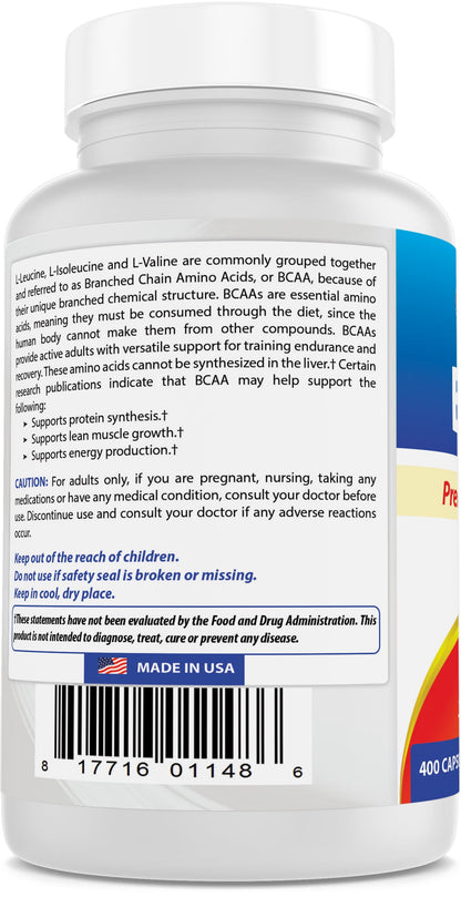 BCAA 3200 Mg per Serving 400 Capsules