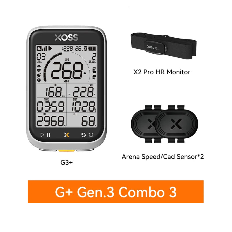 G3/G3+ GPS Bike Computer G/G+ Gen.3 Power Meter Cadence Speed Bicycle Odometer G3 plus Waterproof Lights Connection Cycling