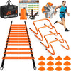 Agility Ladder, Agility Speed Training Equipment Set, 20Ft Speed Ladder | 4 Hurdles, 12 Soccer Cones, Jump Rope, Running Parachute, Soccer Football Basketball Training Equipment Accessories