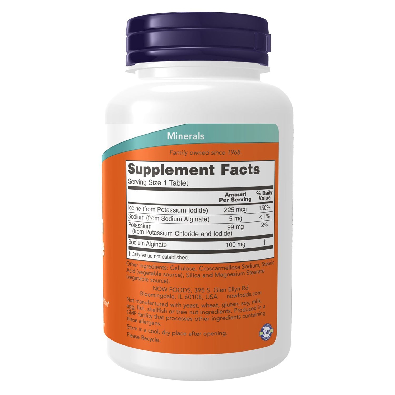 NOW FOODS Potassium plus Iodine - 180 Tablets