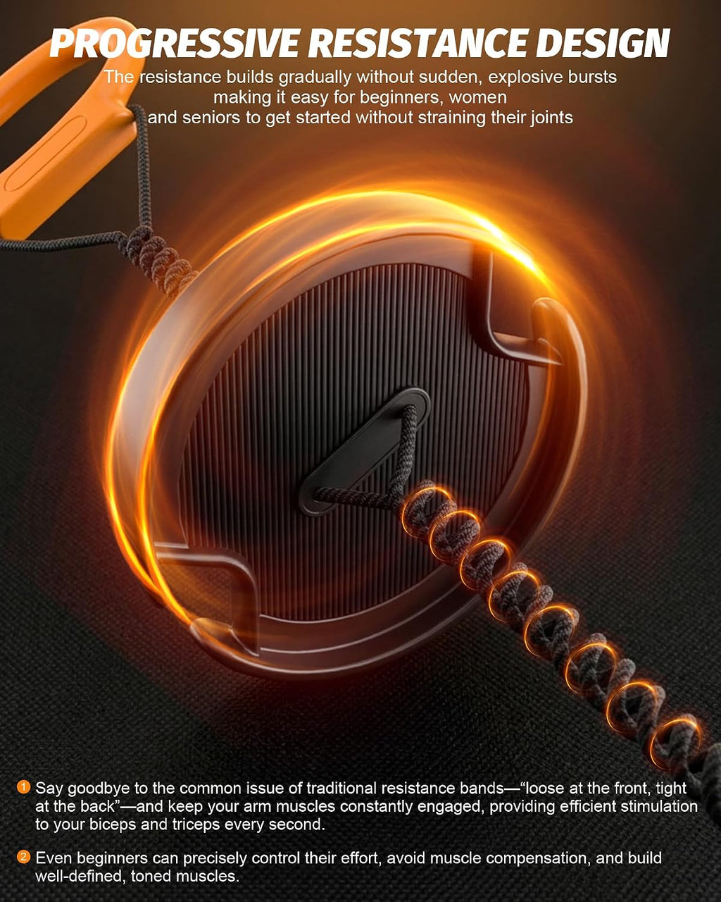 Flywheel Twister Arm Trainer, Chest Exerciser for Home Upper Body Workouts | Smooth Pull-And-Recoil Resistance, Dual Loop Handles, Compact Portability, and Controlled Bilateral Training for Daily Use