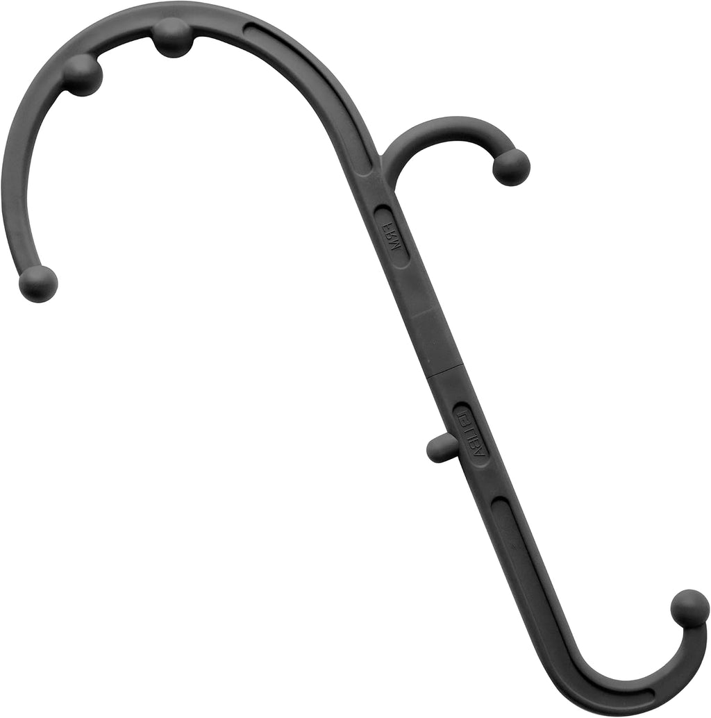 Back Massager Trigger Point Cane, Deep Tissue Back Neck Massager Black | Pain Relief Tool, Reaches between Shoulder Blades, Bpa-Free, Trigger Point Massage Tool for Full Body, Shoulders, Legs