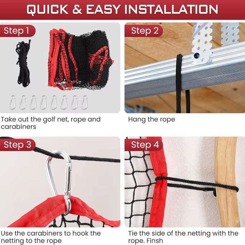 Golf Hitting Net 10X10Ft Barrier Golf Net Heavy Duty Training Aid Practice Ball Barrier for Golfers Backyard Driving Chipping