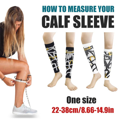 1Pair Compression Calf Sleeves Sports Leg Compression Sock Runners Shin Splint Varicose Vein Calf Pain Relief