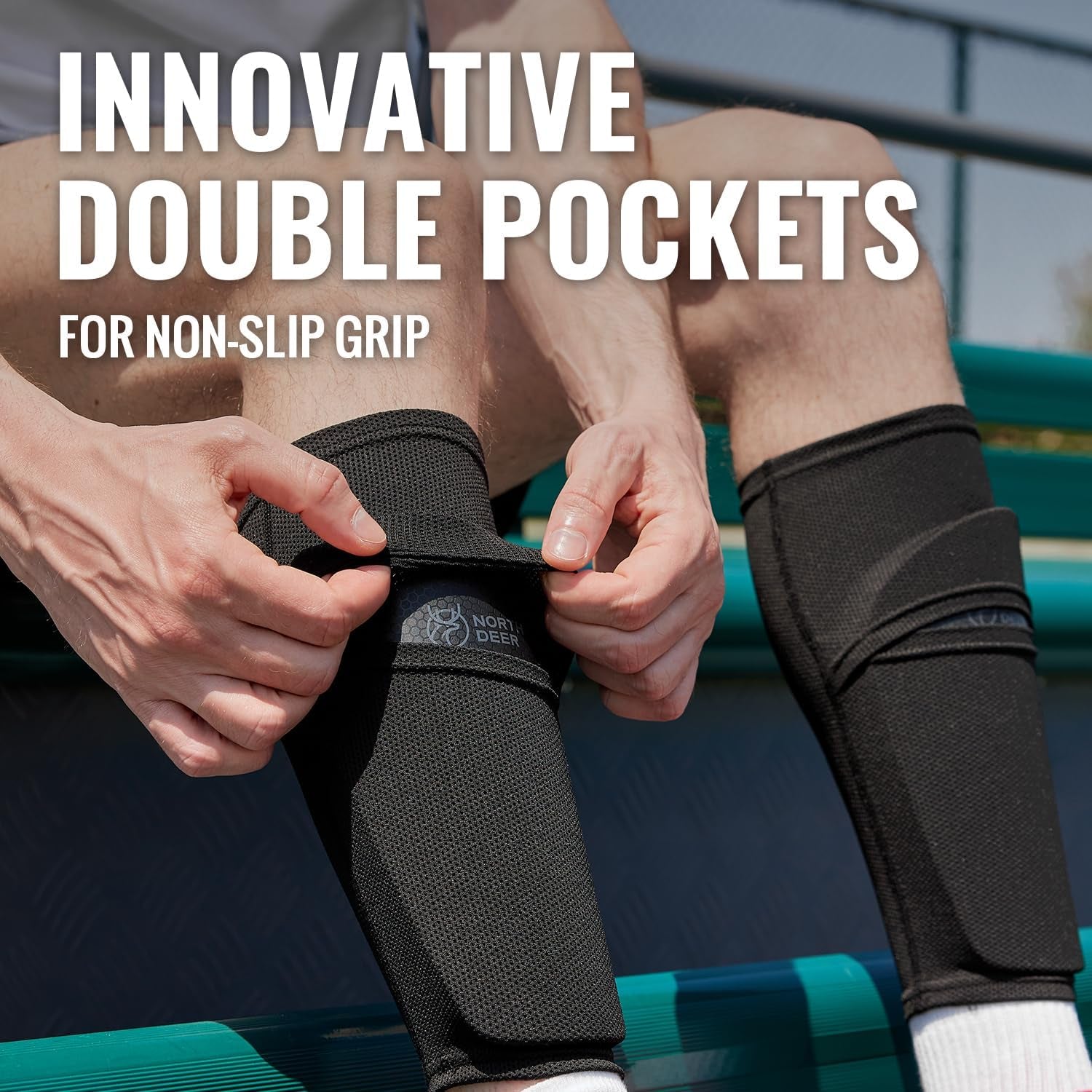 Soccer Shin Guards for Kids Adults | Sleeves with Optimized Insert Pocket Protective Soccer for Boys Girls Men