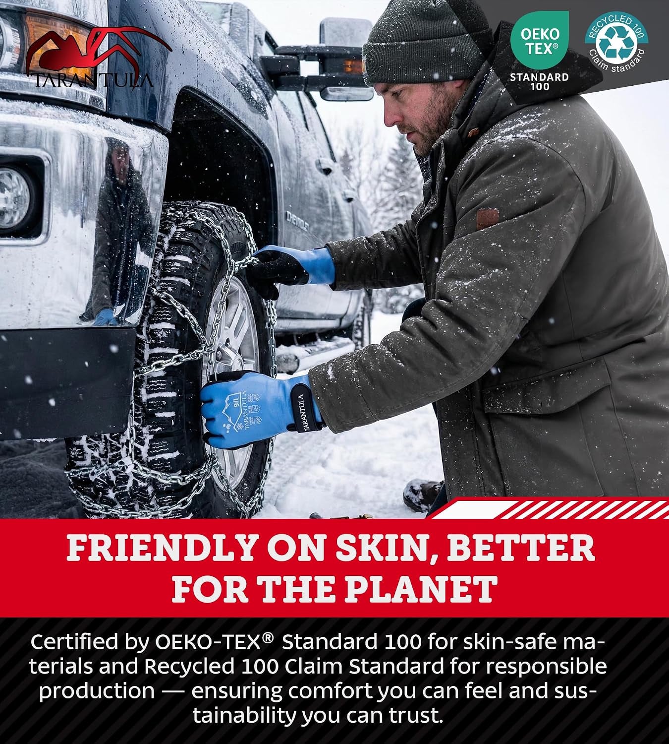 100% Waterproof Winter Work Gloves for Men & Women, Thermal Insulated Freezer Gloves for Cold Weather