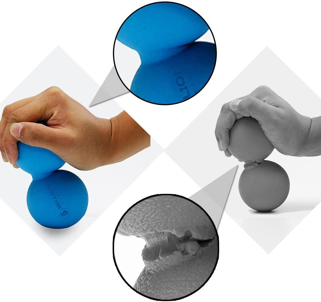 Peanut Massage Ball - Double Lacrosse Massage Ball & Mobility Ball for Physical Therapy - Deep Tissue Massage Tool for Myofascial Release, Muscle Relaxer, Acupoint Massage