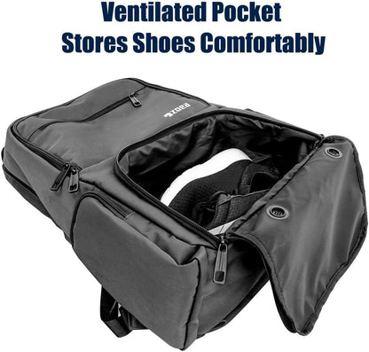 Tennis Bag Tennis Backpack Pickleball Bag Tennis Bags for Men Black with a Ventilated Shoes Compartment and 2 Extra Drawstring Bags (Grey)