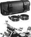 Motorcycle Handlebar Bag,Car Accessories PU Leather Motorcycle Tool Bag,Autobikes Side Bags with Straps,Powersports Saddle Bags Sissy Bar Storage Tool Saddlebags,Suitable for Most Autobikes