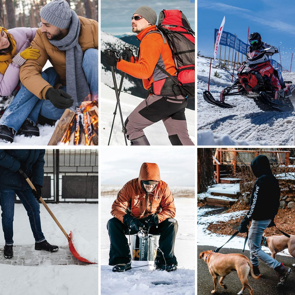 Winter Waterproof Ski Gloves Men Women, Snow Warm Cycling Cold Weather, Driving Biking Running