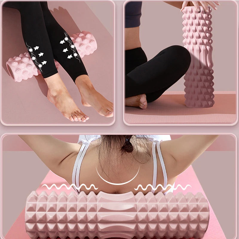 45Cm Yoga Foam Roller Muscle Massage Three-Dimensional Dot Yoga Foam Roller Sport Body Muscle Massage Relaxer Exercise Equipment