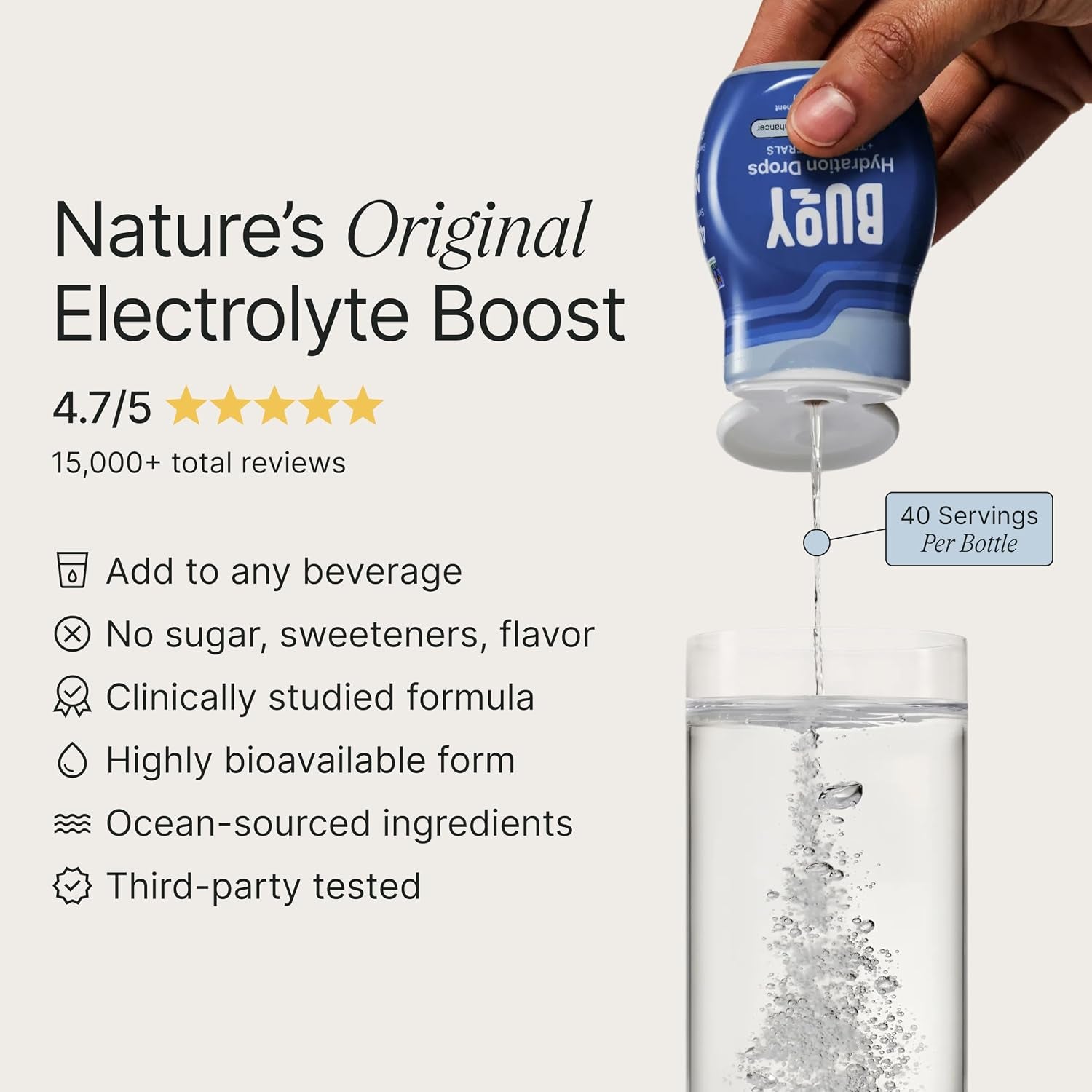 Electrolyte Drops | 120 Servings | No Sugar, No Sweeteners | 87+ Trace Minerals, Vitamins & Antioxidants | Subtle Mineral Taste | Hydration Supplement - Unflavored 3 Pack