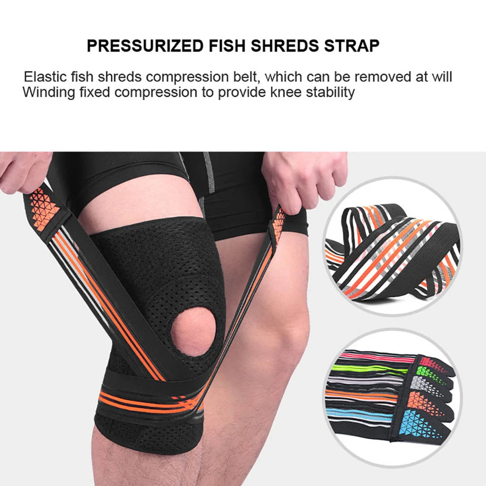 1PCS Adjustable Knee Braces with Side Stabilizers &amp; Patella Pads,Knee Support for Knee Joint Recovery or Injury Prevention