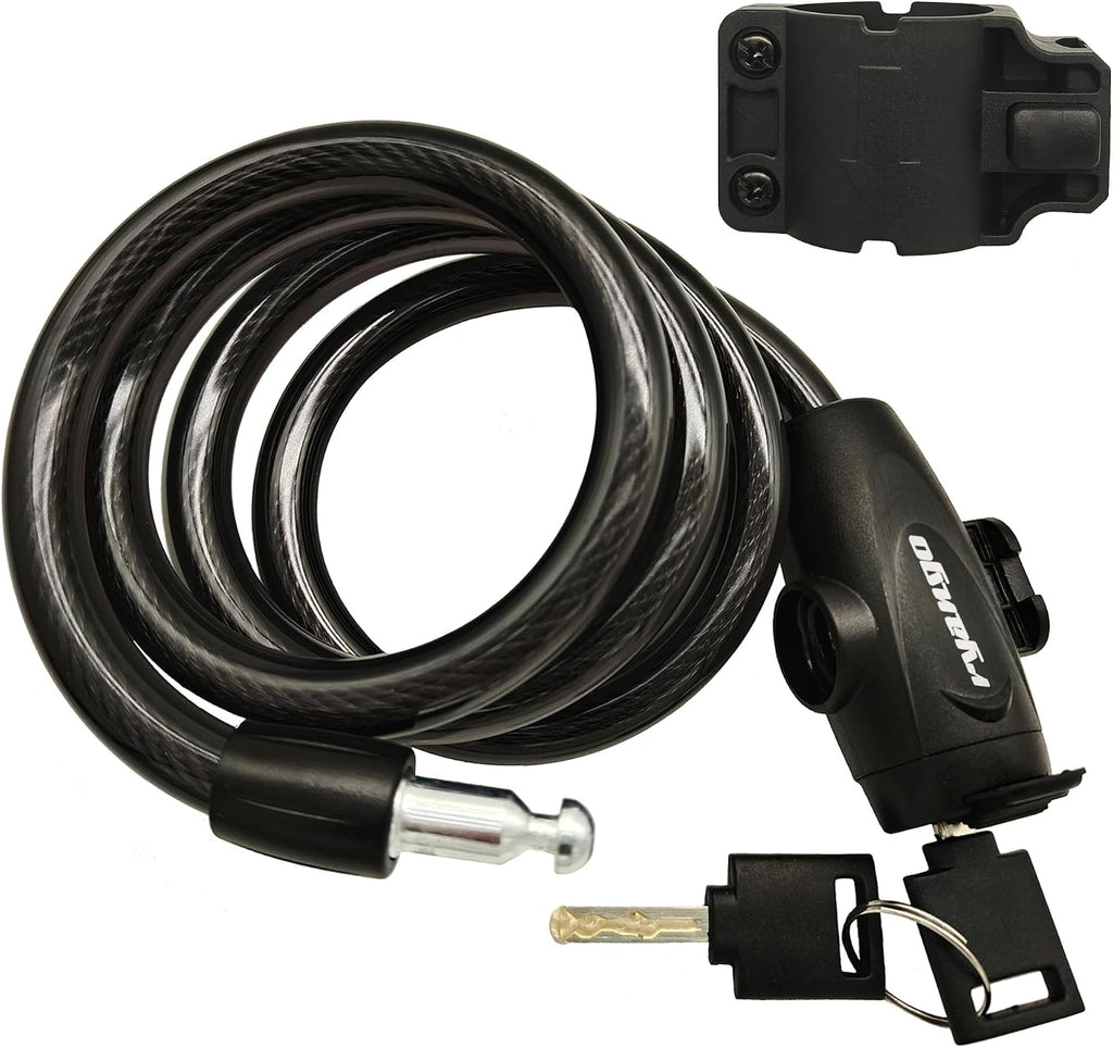 Bike Lock, Bike Locks Heavy Duty anti Theft, Bicycle Lock Cable with Mounting Bracket and 2 Keys, Bicycle Locks for Road Bike Mountain Bike Scooters