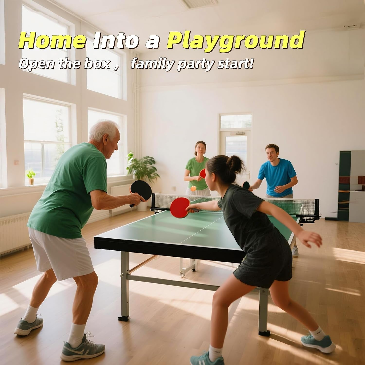Ping Pong Paddles Sets-Portable Table Tennis Paddle with Balls, Storage Case Premium Table Tennis Racket for Indoor & Outdoor Games