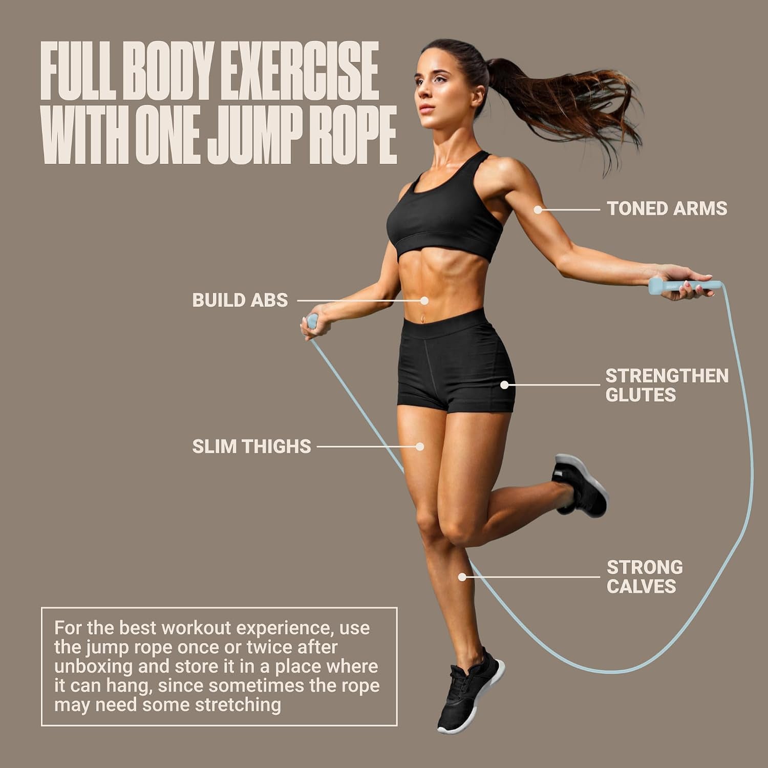 Adjustable Jump Rope for Fitness and Exercise | Fitness and Exercise, Cardio, Boxing, and Weight Loss, Speed Rope, Men & Women