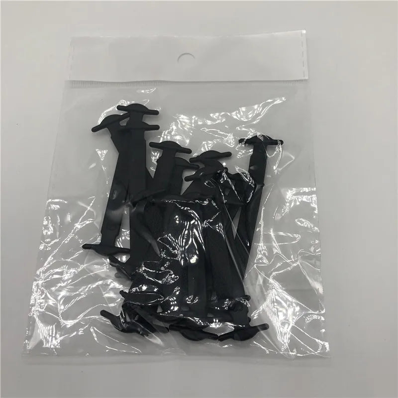 16Pcs/Lot Silicone Shoelaces No Tie Shoelaces 12 Colors Elastic Lace Shoelace Creative Lazy Silicone Laces Rubber Lace