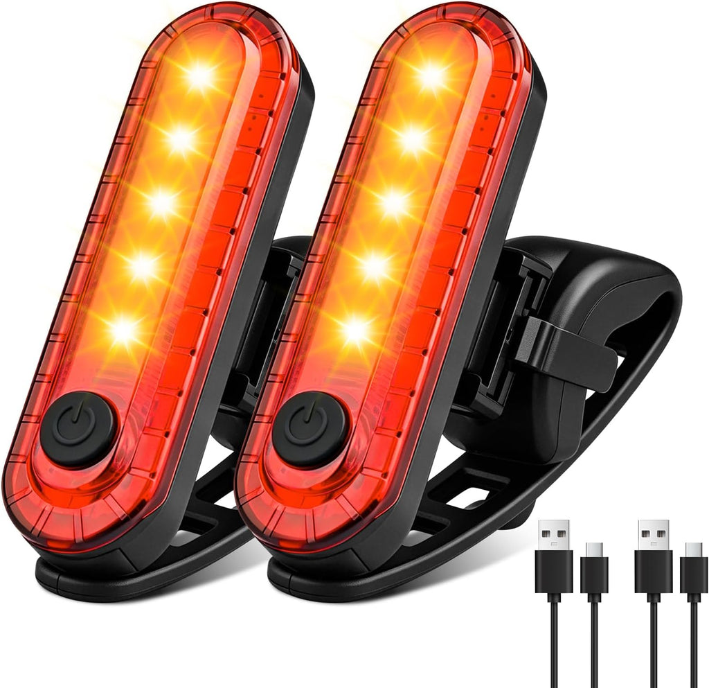 USB-C Rechargeable Bike Tail Light for Night Riding, 120LM Super Bright LED Bicycle Rear Light 4 Light Modes, IPX5 Waterproof Cycling Safety Flashlight for Men Women Road Mountain