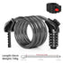 Xunting 54Cm/78Cm/110Cm Bike Lock Electric Password Steel Wire Cable Lock Combination for Anti-Theft Lockscycling Accessories