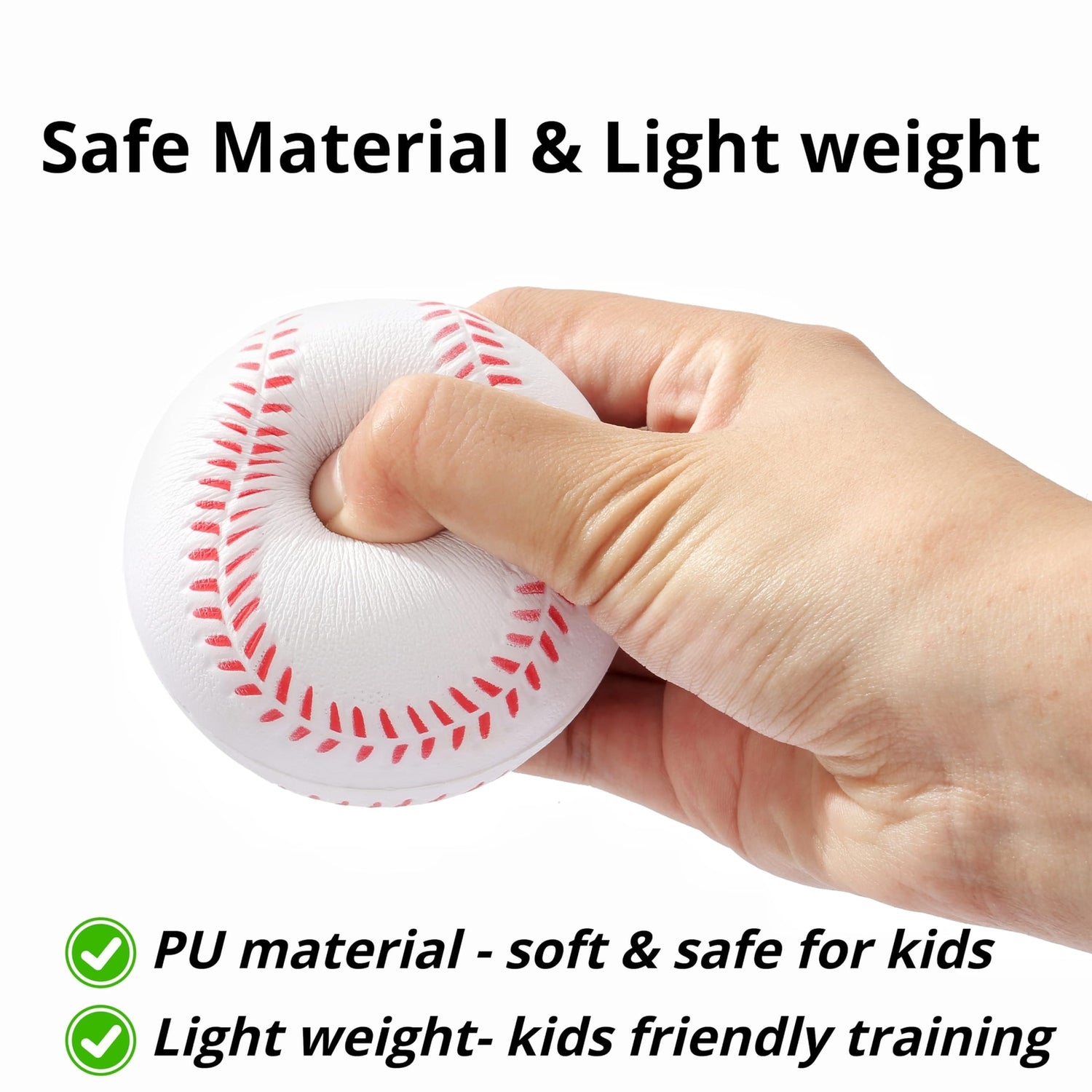 12 Pack Soft Foam Baseballs Safe for Kids Indoor Outdoor Sports Practice