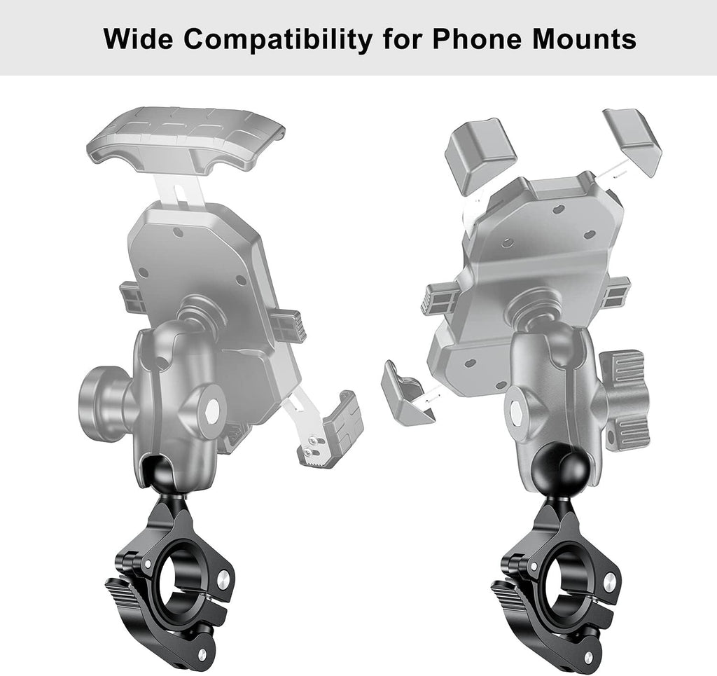 1 Ball Mount Base for Handlebar Compatible with RAM Mounts Motorcycle Phone NEW