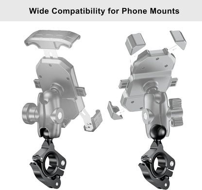 1 Ball Mount Base for Handlebar Compatible with RAM Mounts Motorcycle Phone NEW