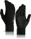 Winter Gloves for Men Women - Upgraded Touch Screen Cold Weather Thermal Warm Knit Glove for Running Driving Hiking