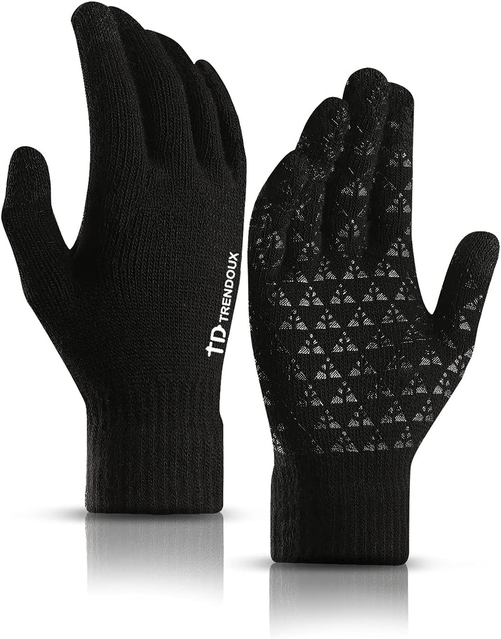 Winter Gloves for Men Women - Upgraded Touch Screen Cold Weather Thermal Warm Knit Glove for Running Driving Hiking