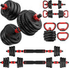 Adjustable Dumbbell Set,20/30/45/70/90Lbs Free Weight Set | 5 In1 Dumbbell Set with Connector,Used as Barbell,Kettlebells,Push up Stand,Fitness Exercises for Home Gym Suitable Men/Women