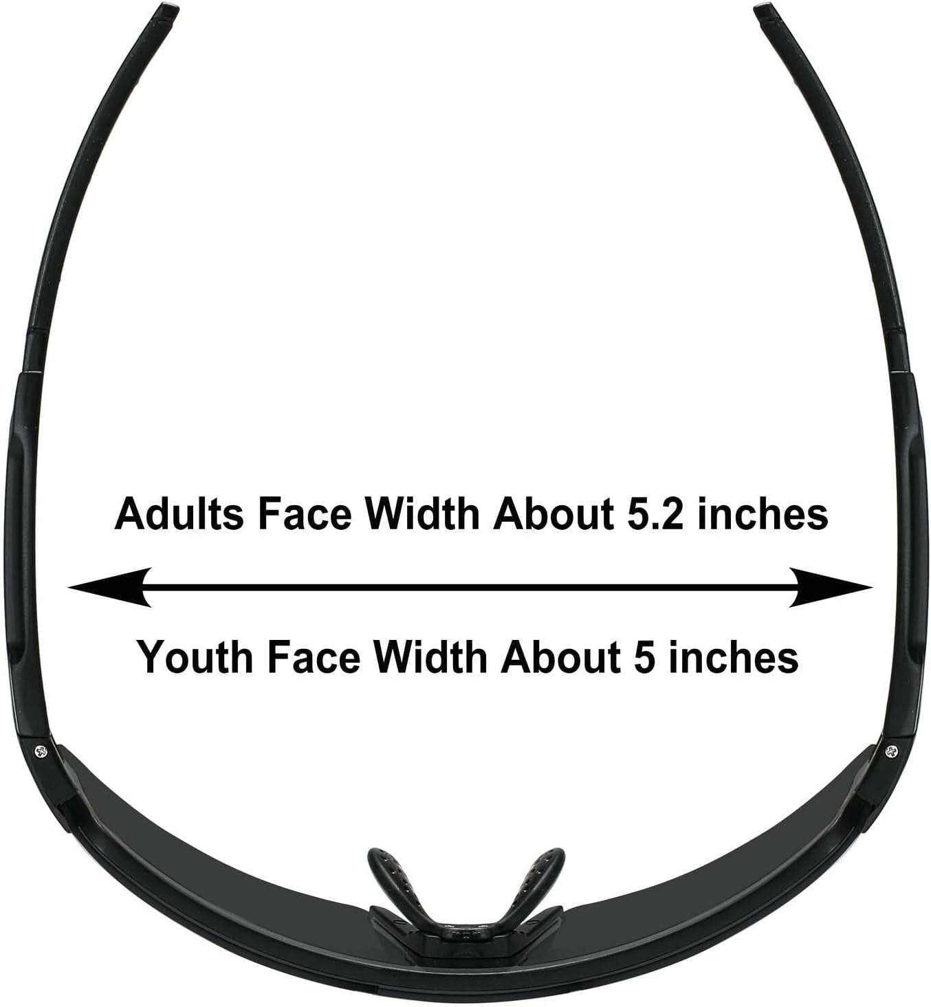 Two Sizes for Adults and Youth Polarized Sunglasses Men Women Outdoor Sport Baseball Glasses UV400 Cycling Eyewear