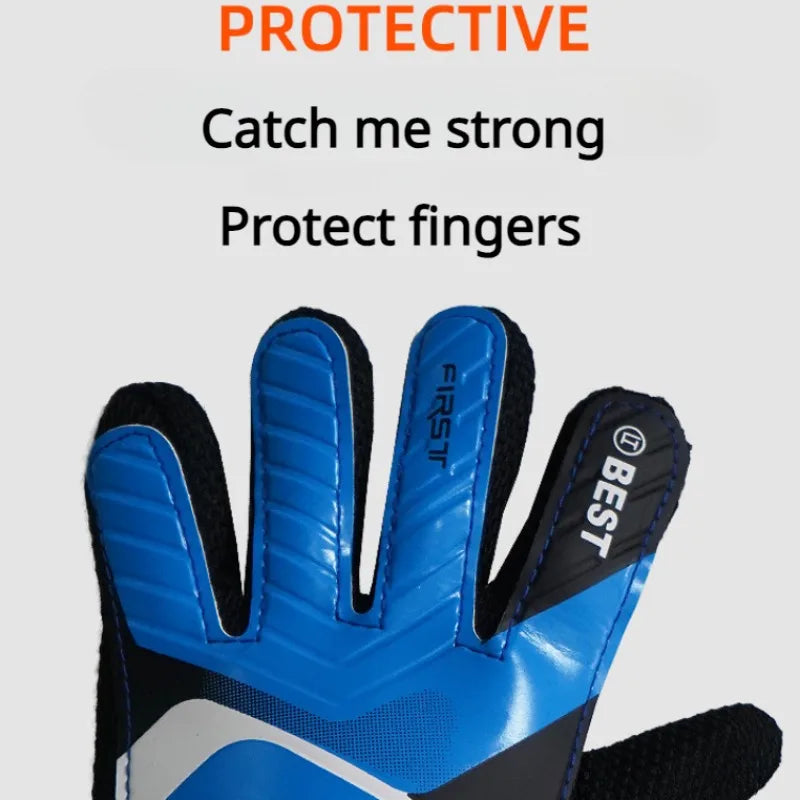 1 Pair Goalkeeper Gloves - Wear-Resistant Latex, Anti-Slip Soccer Goalie Gloves for Training &amp; Matches, Football Training Equipm