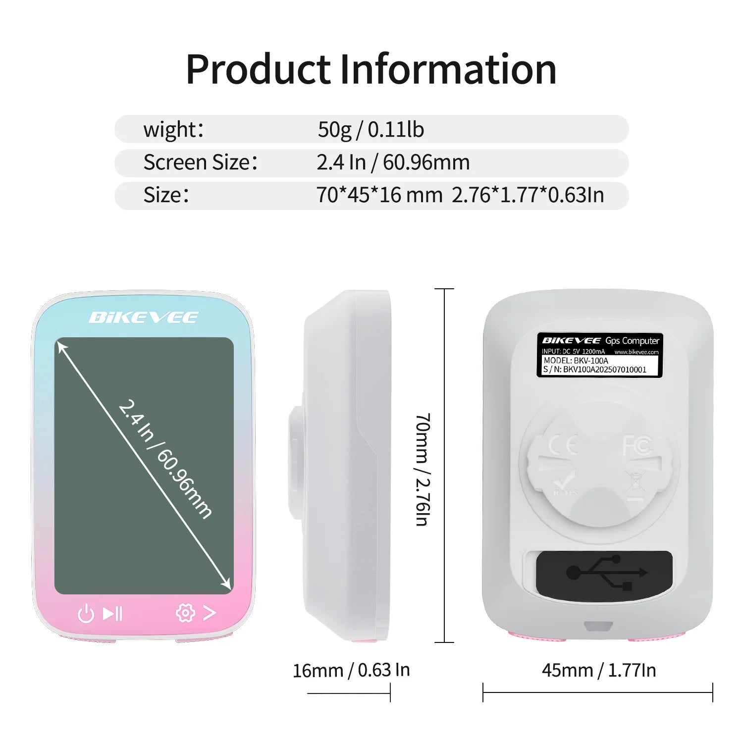 Bike Computer Wireless GPS Bicycle Odometer MPH KM/H Bike Speedometer Cycling Odometer Tracker LCD Display with Backlight