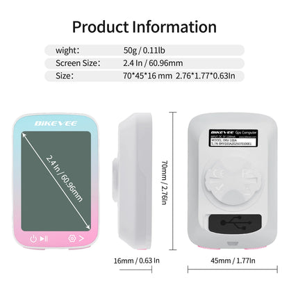 Bike Computer Wireless GPS Bicycle Odometer MPH KM/H Bike Speedometer Cycling Odometer Tracker LCD Display with Backlight