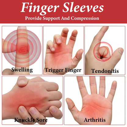20 Pcs Breathable Finger Brace Elastic Sports Finger Compression Sleeves