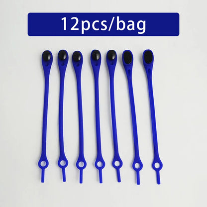 12Pcs Stretch Silicone Shoelaces No Tie Shoe Laces Elastic Laces Sneakers Adults Kids Lazy Shoelace for Shoes Rubber Zapatillas
