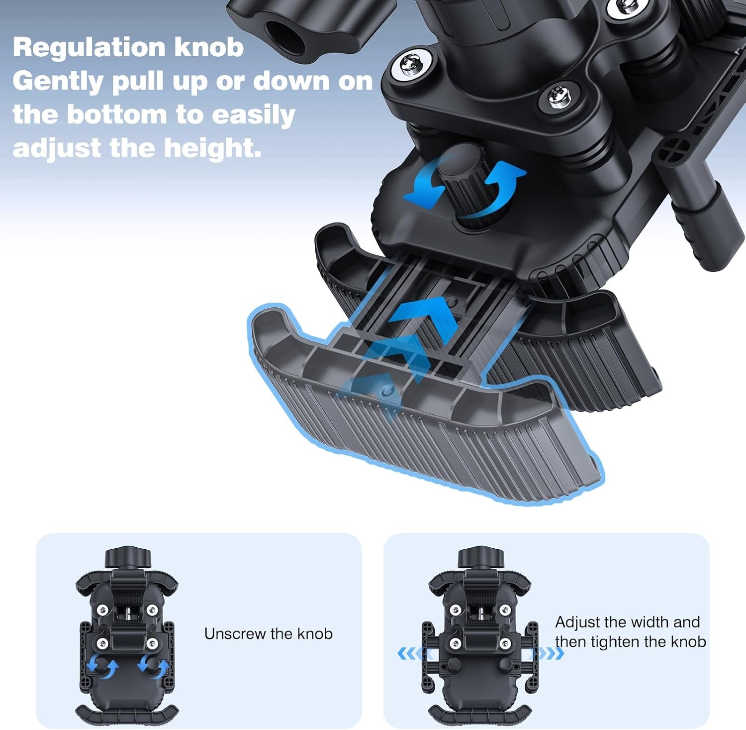 Bike Phone Holder for Handlebar, Motorcycle Phone Mount, Shock Absorbing Anti-Shake Phone Mount for Bike Scooter Motorcycle, Fits Iphone, Samsung, 4.7-7.2 Inch Smartphones