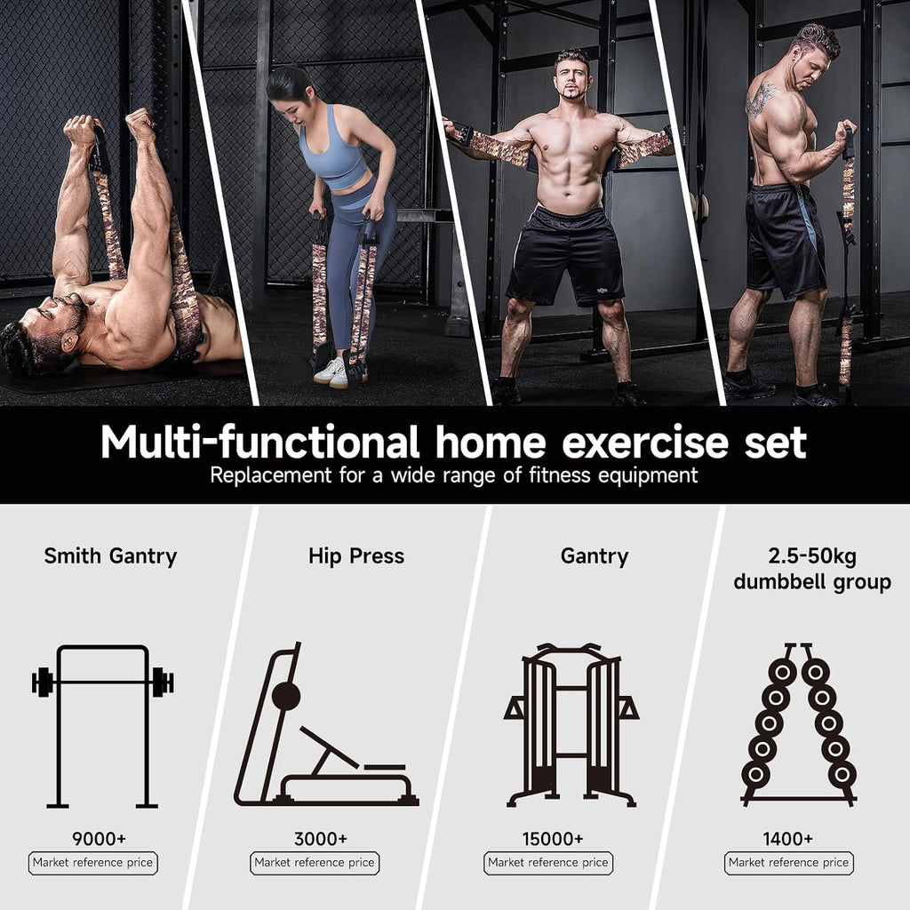 Multi-Function Resistance Bands for Working Out, Push up Exercise Bands Resistance Bands Set for Bench Press Gym Equipment, Home Workout, Travel Portabl