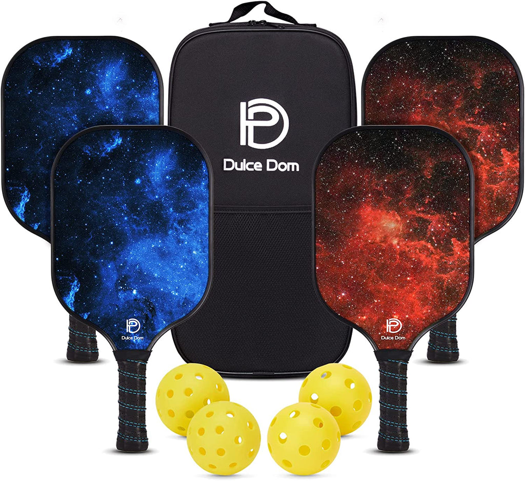 Pickleball Paddles Set of 2/4 - USAPA Approved | Fiberglass/Graphite Surface Pickle Ball Rackets with Carrying Bag, Ideal Training Equipment for Beginner Intermediate