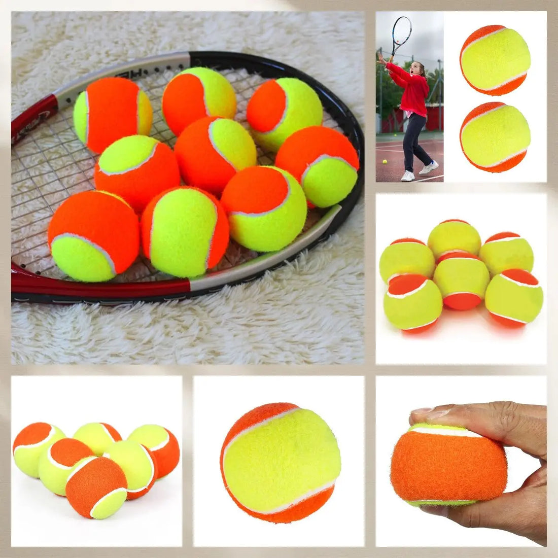Beach Tennis Balls 50% Standard Pressure Soft Professional Tennis Paddle Balls for Training Outdoor Tennis Accessories
