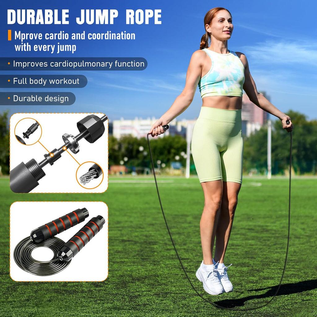 Agility Ladder, Agility Speed Training Equipment Set, 20Ft Speed Ladder | 4 Hurdles, 12 Soccer Cones, Jump Rope, Running Parachute, Soccer Football Basketball Training Equipment Accessories
