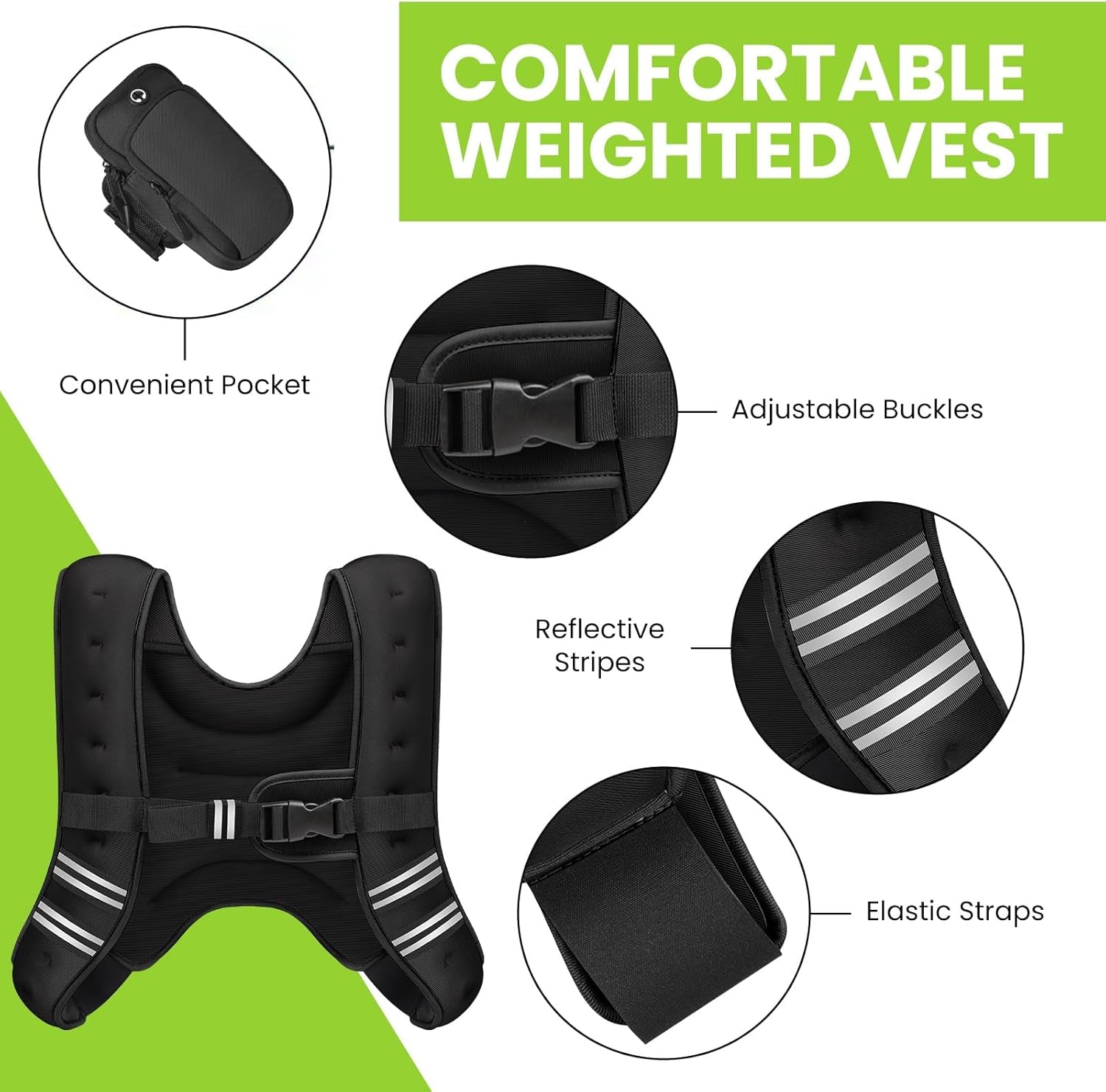 Weighted Vest for Women Men, 8Lb/12Lb/16Lb/