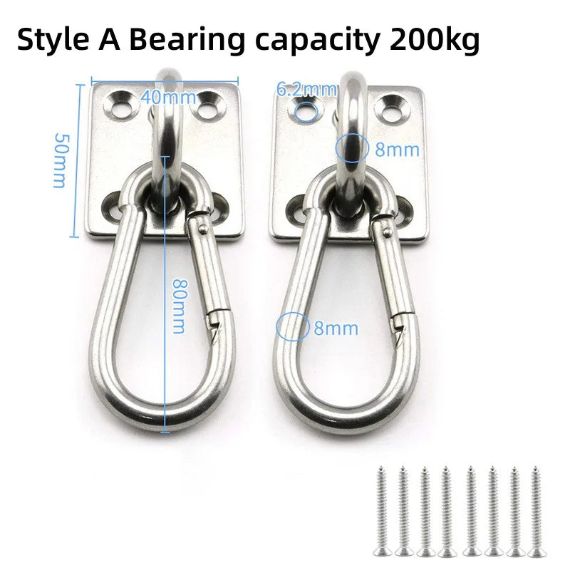 Stainless Steel Suspension Bracket Hammock Mount Ceiling Hook Anchor Hanger for Gym Training Aerial Yoga Sex Swing Hanging Kit