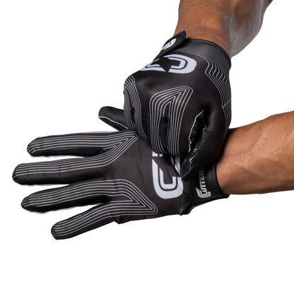 (3 Pack) , Epic Football Receiver Gloves, Adult, L/XL, Black